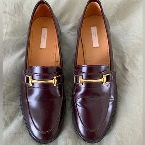 H&M Brown Leather Loafers Size 38